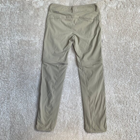 Columbia Omni-Shield Womens Sz 4 Tan Convertible Nylon Hiking Pants Lightweight - Picture 16 of 16